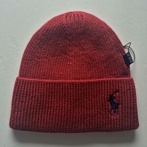Polo by Ralph Lauren Classic Burgandy Beanie